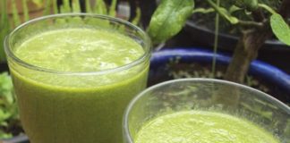Cantaloupe green smoothie