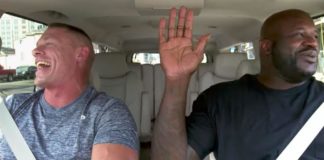 Regardez: John Cena et Shaq Sing, Shoot Free Throws, et se donnent Hysterally Bad Nicknames sur 'Karaoke Carpool'