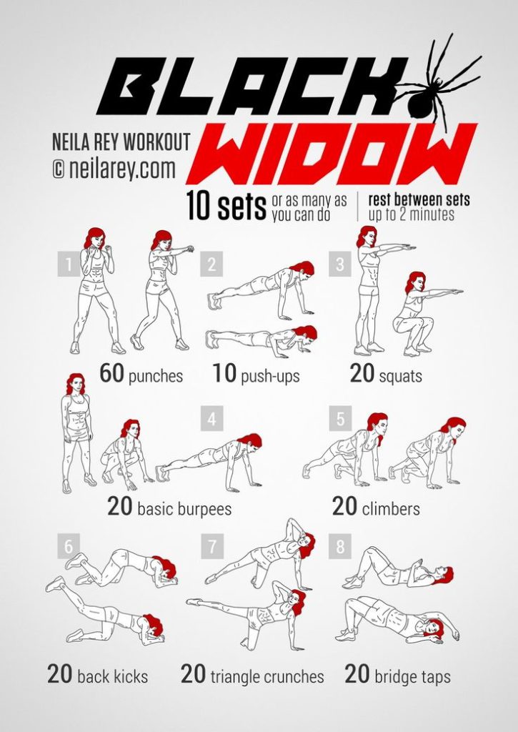 Workout Plans : Black Widow Workout – How to be a super hero | Fitness ...