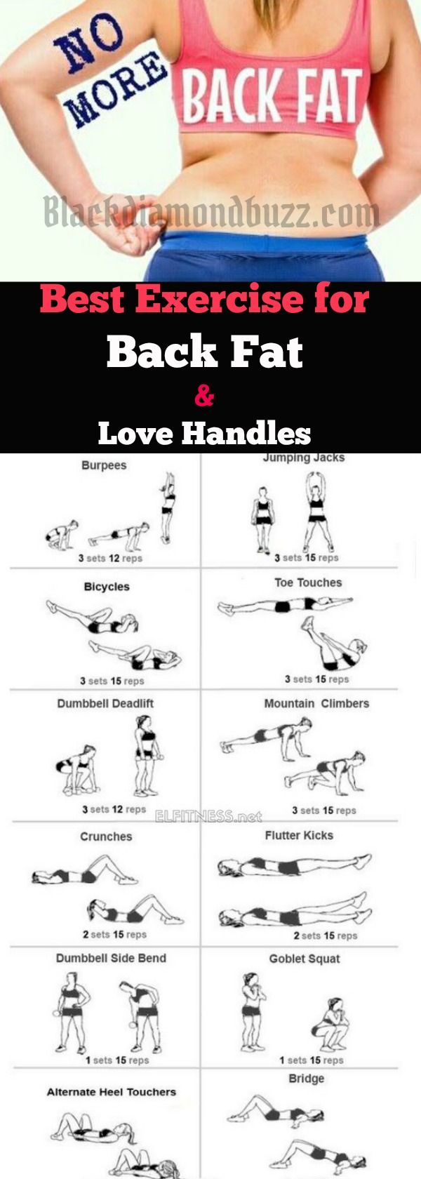 Workout Plans : Best exercises for back fat and love handles for women